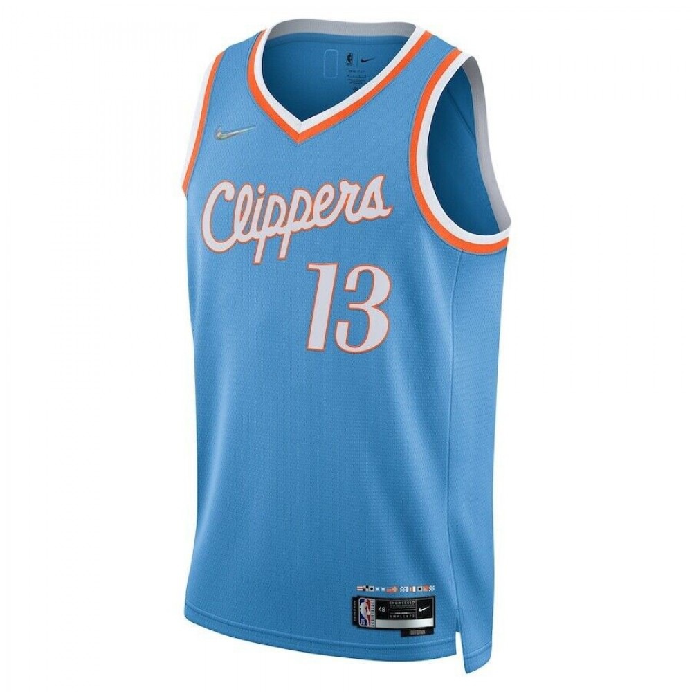 Men's Los Angeles Clippers Paul George #13 Blue 2021 Diamond Swingman Jersey - City Edition-Pro Kit Vault | Brand New 26/27 Sports Jerseys